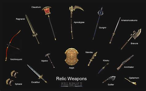 ffxiv weapons list.